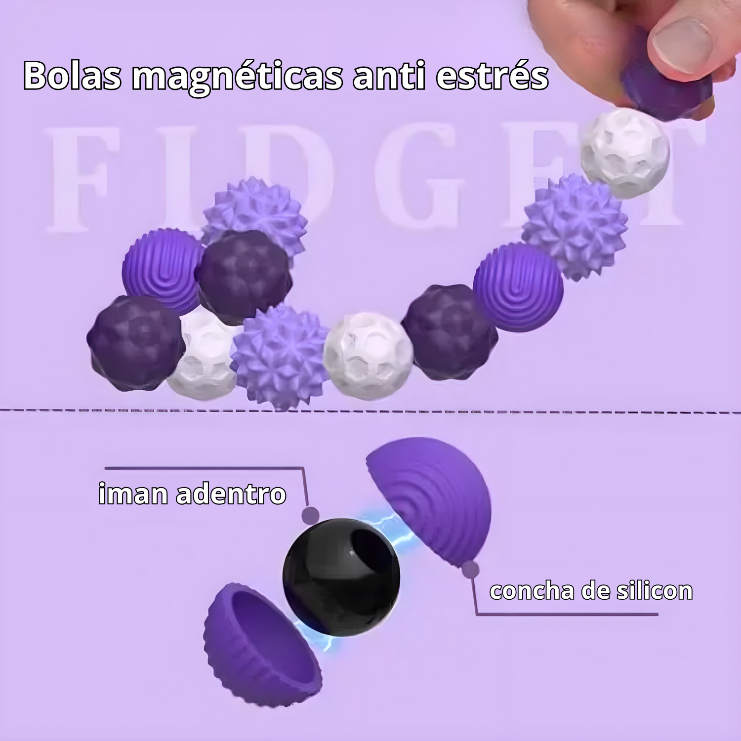 Bolas Sensoriales Antiestrés Magnéticas (4 pzs) – Alivio de Ansiedad y Estrés