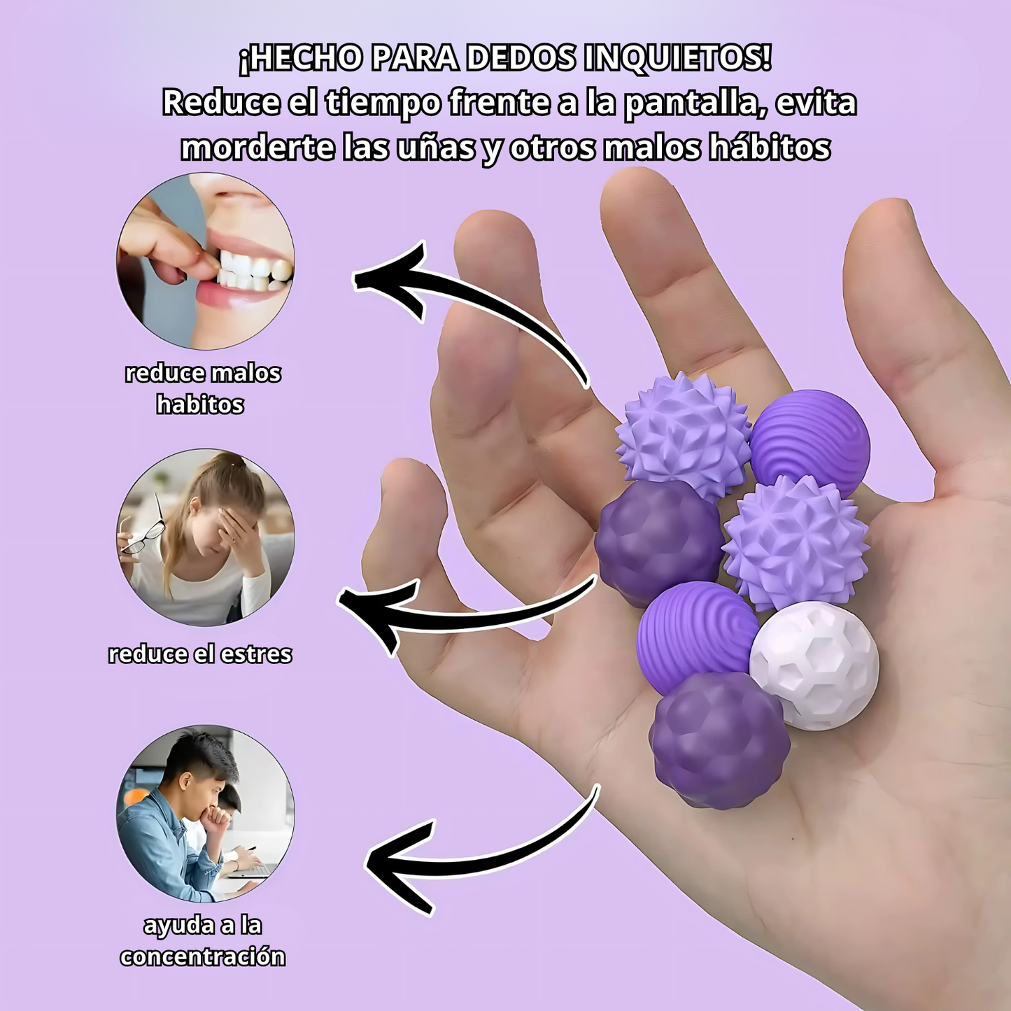 Bolas Sensoriales Antiestrés Magnéticas (4 pzs) – Alivio de Ansiedad y Estrés