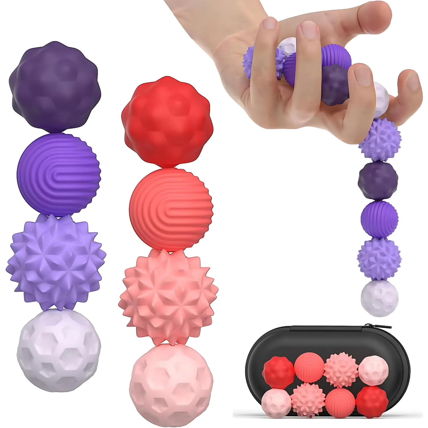 Bolas Sensoriales Antiestrés Magnéticas (4 pzs) – Alivio de Ansiedad y Estrés