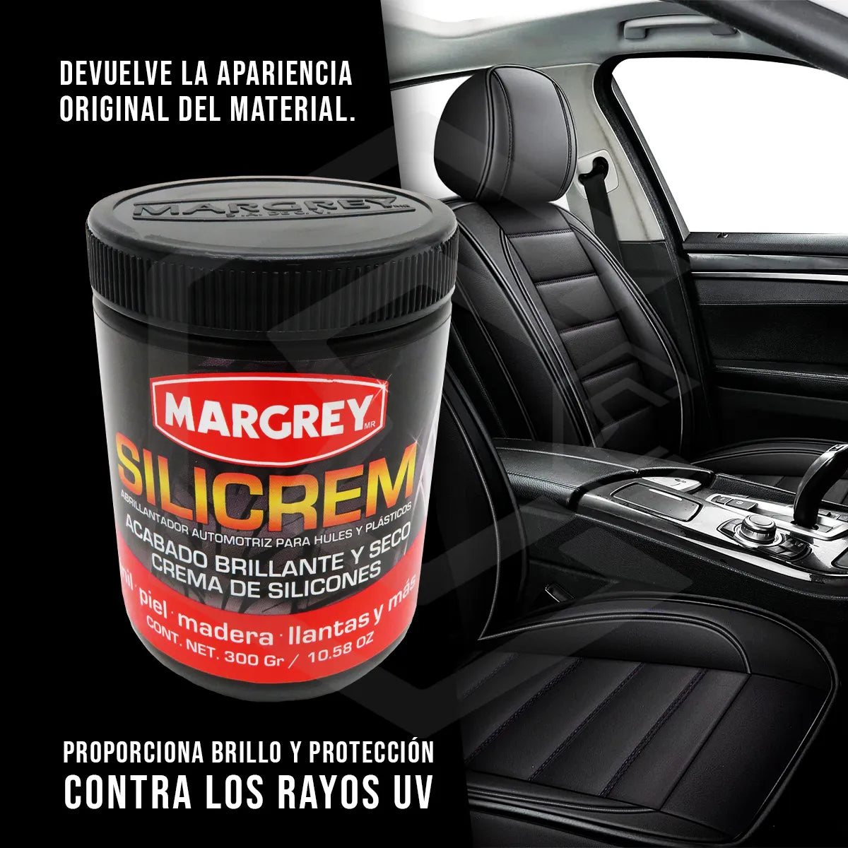 Abrillantador Para Llantas Y Plásticos Silicrem W Margrey 10595232 Color Blanco 300g